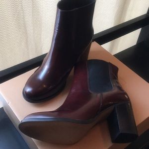 To Be Announced TEN20 Leather Burgundy Boots